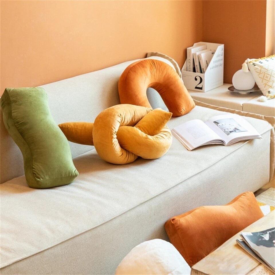 The U Velvet Orange Cushion
