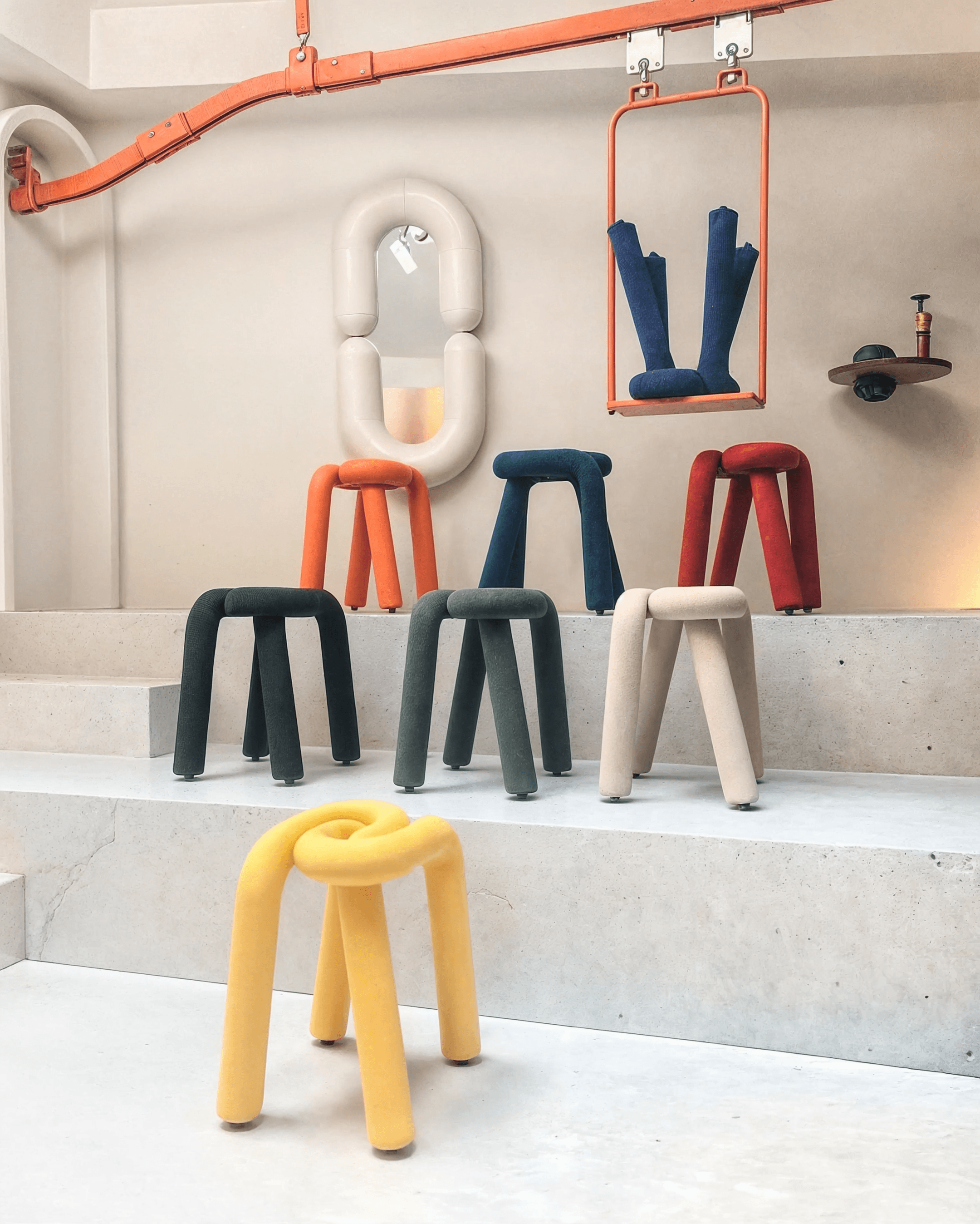 The Contemporary Stool Orange