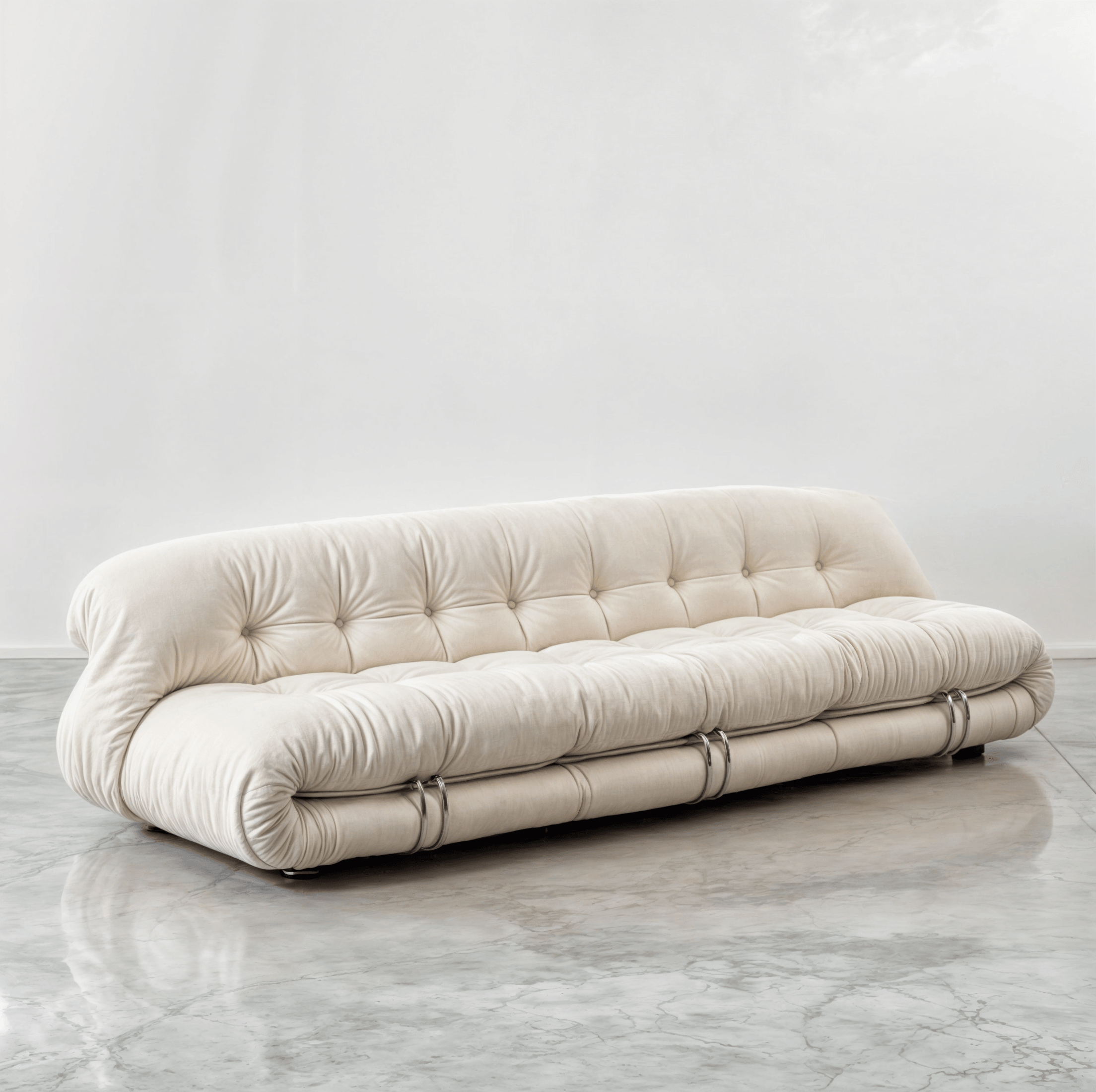 Cintia White Sofa
