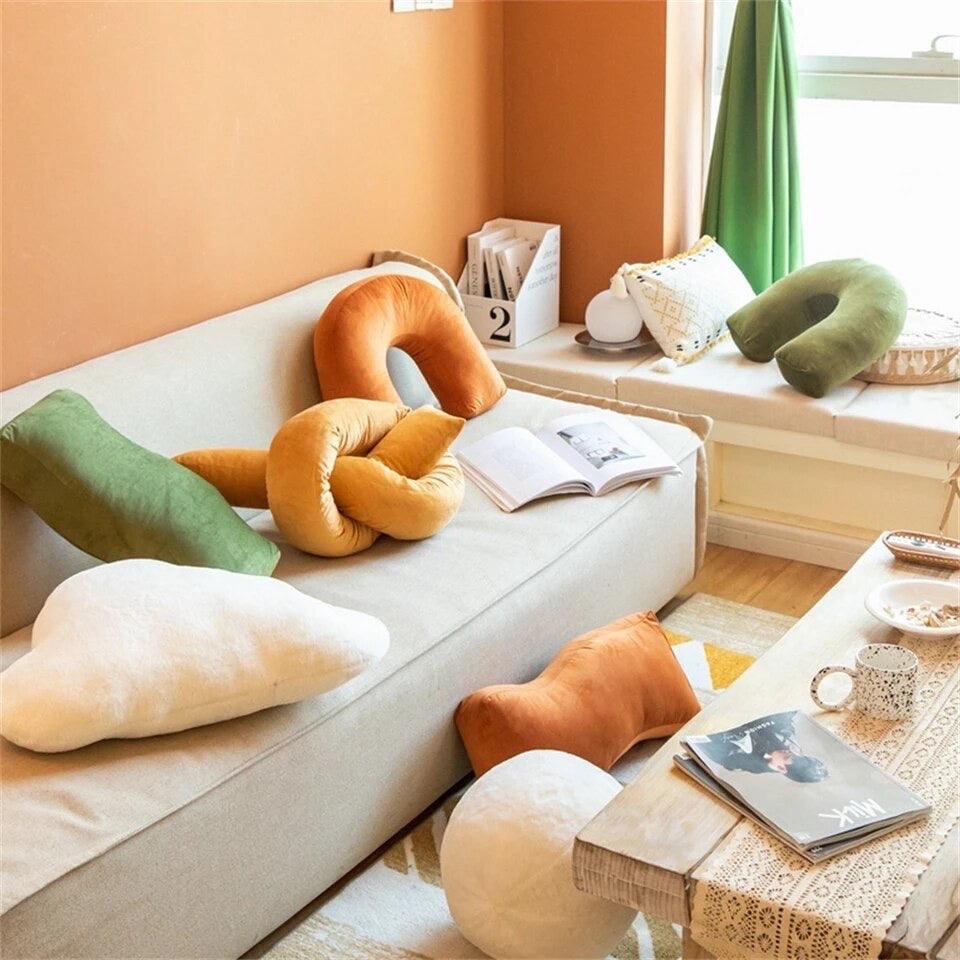 The U Velvet Orange Cushion