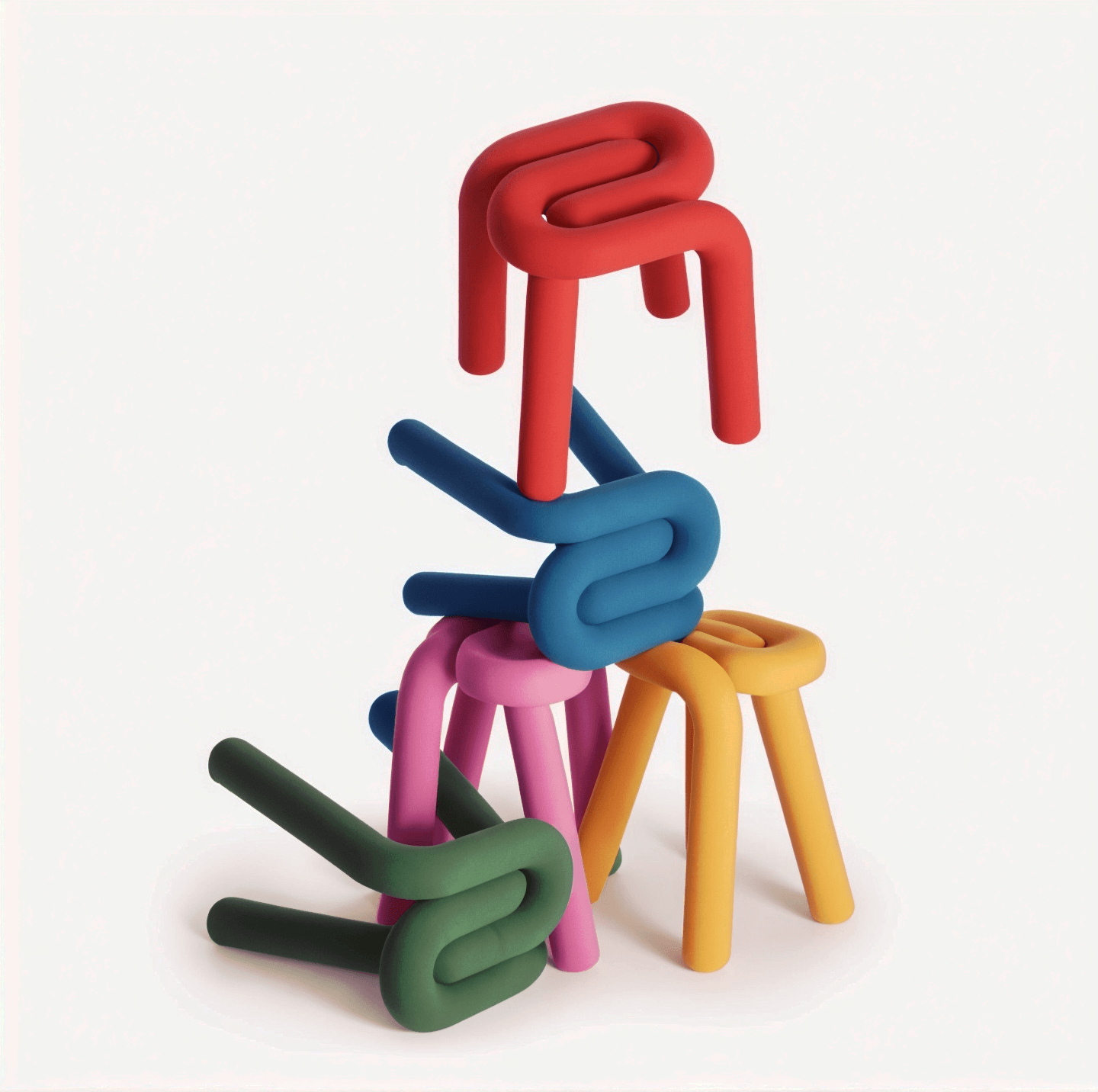 The Contemporary Stool Orange