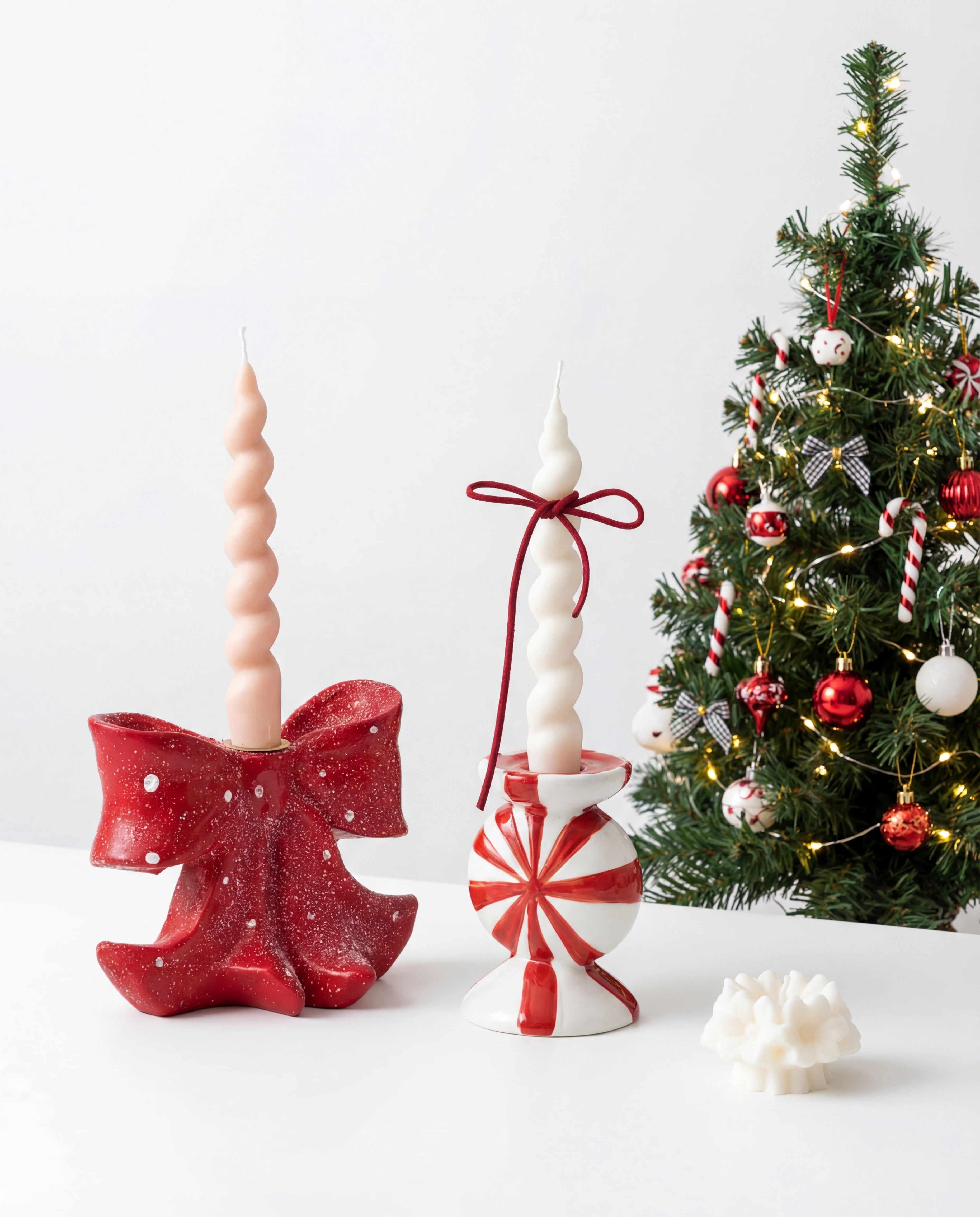 Festive Bow Candle Holder