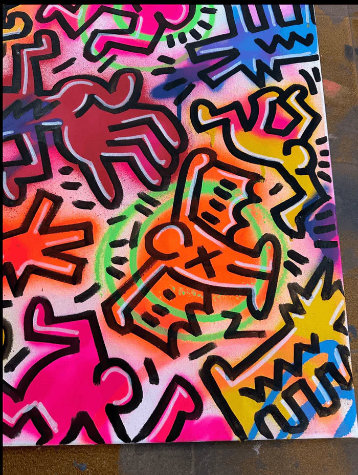 Outside - Keith Haring tribute Spraypaint