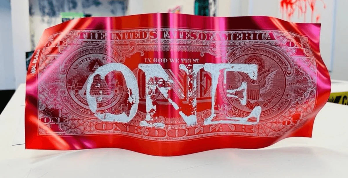 Karl Lagasse- One Dollar Rosso Bianco One