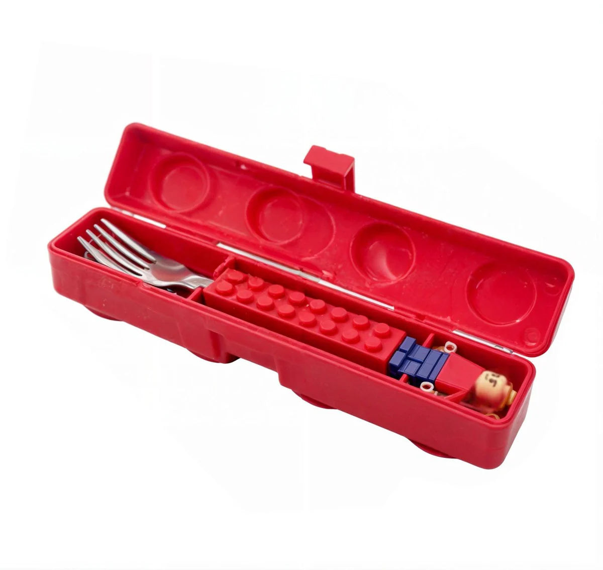 The Red Lego Fork and Spoon Set